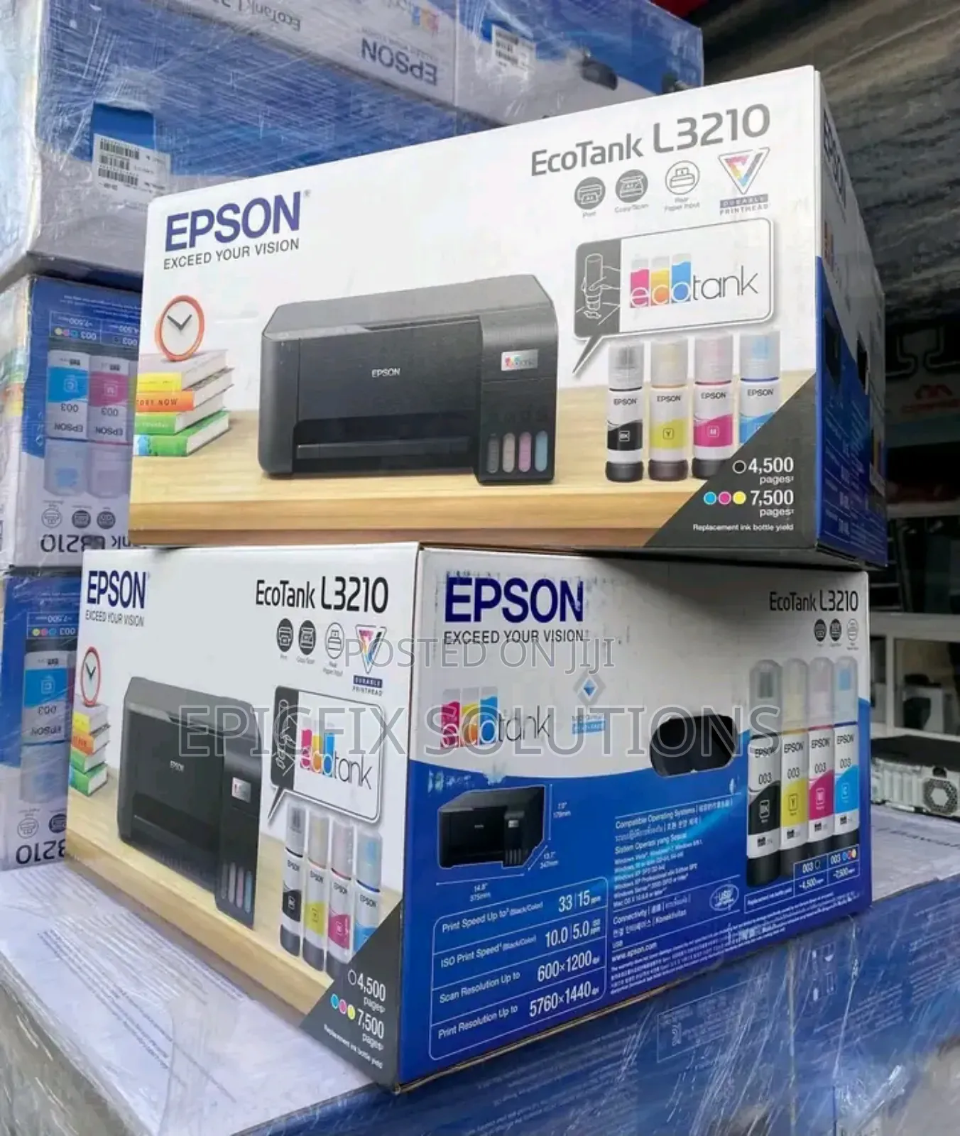 Epson L3210 Printer Both New and Refurbished and 3 In1 Scan,Copy,Print