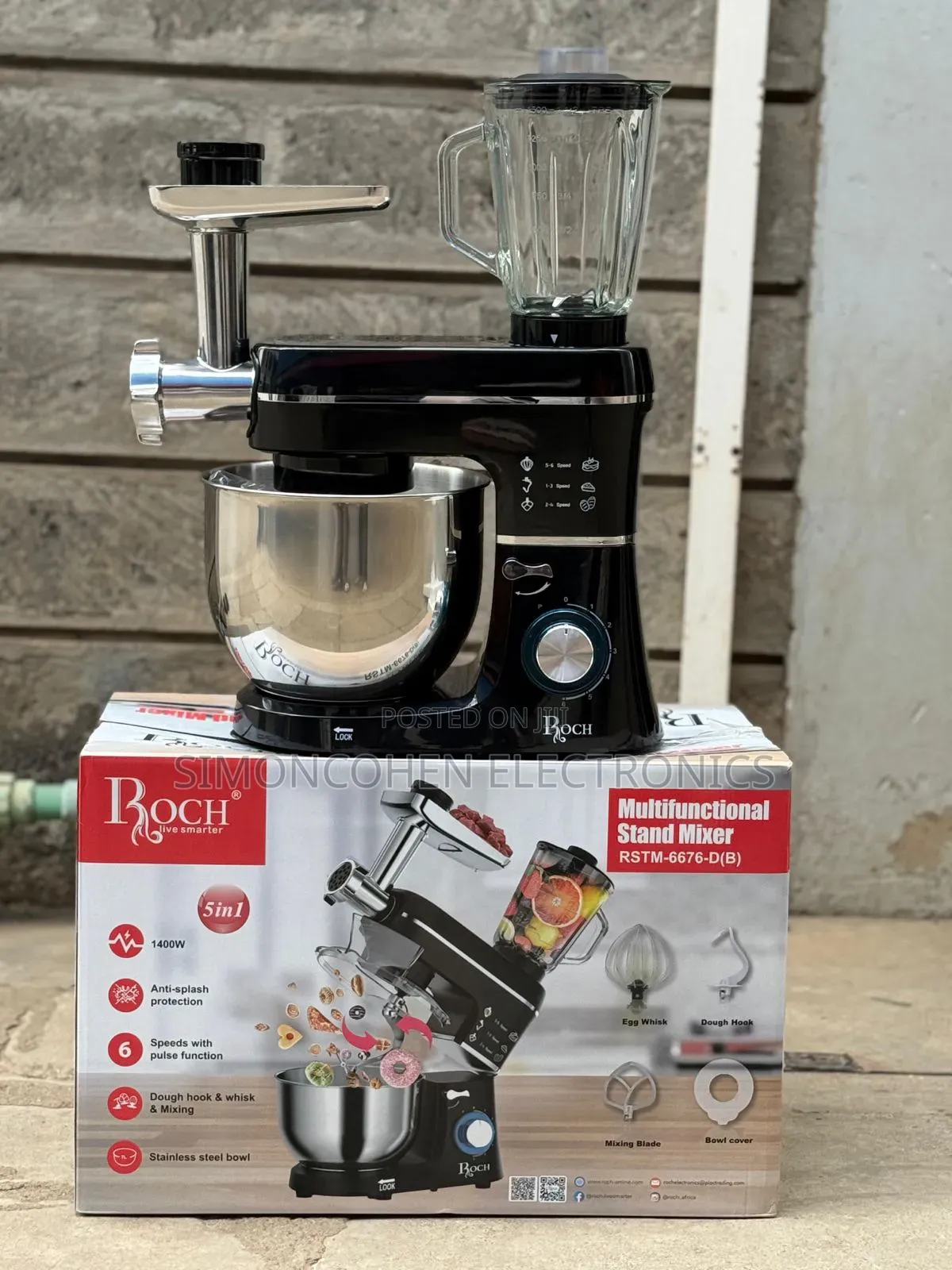 5 In 1 Roch Multifunctional Stand Mixer