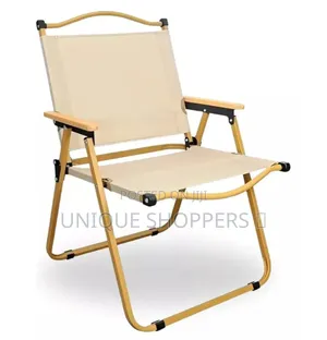Quality Garden Art Folding Portable Metal Campingchair Withwooden Arm