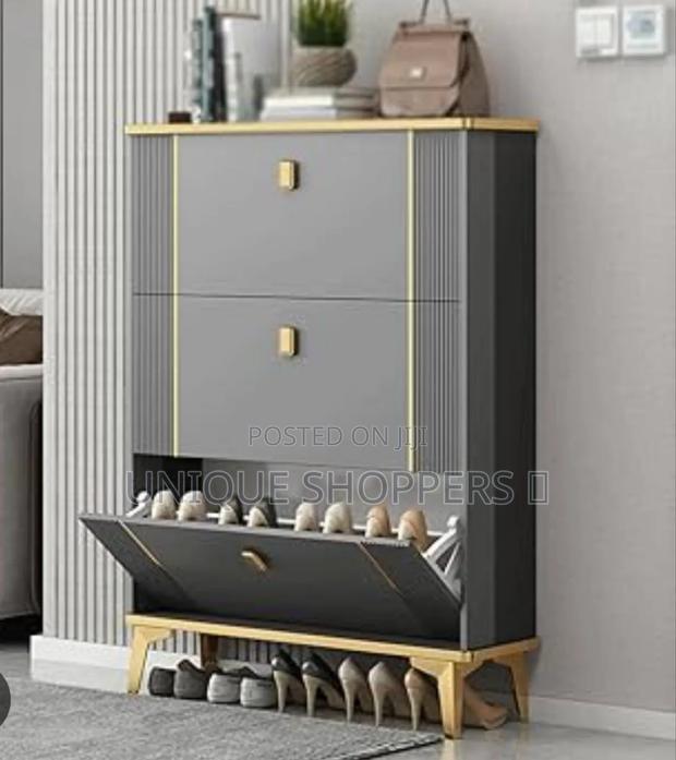 Dark Grey(Blackish)Modern Ultra Thin Shoe Storage, Entrance Shoe Rack