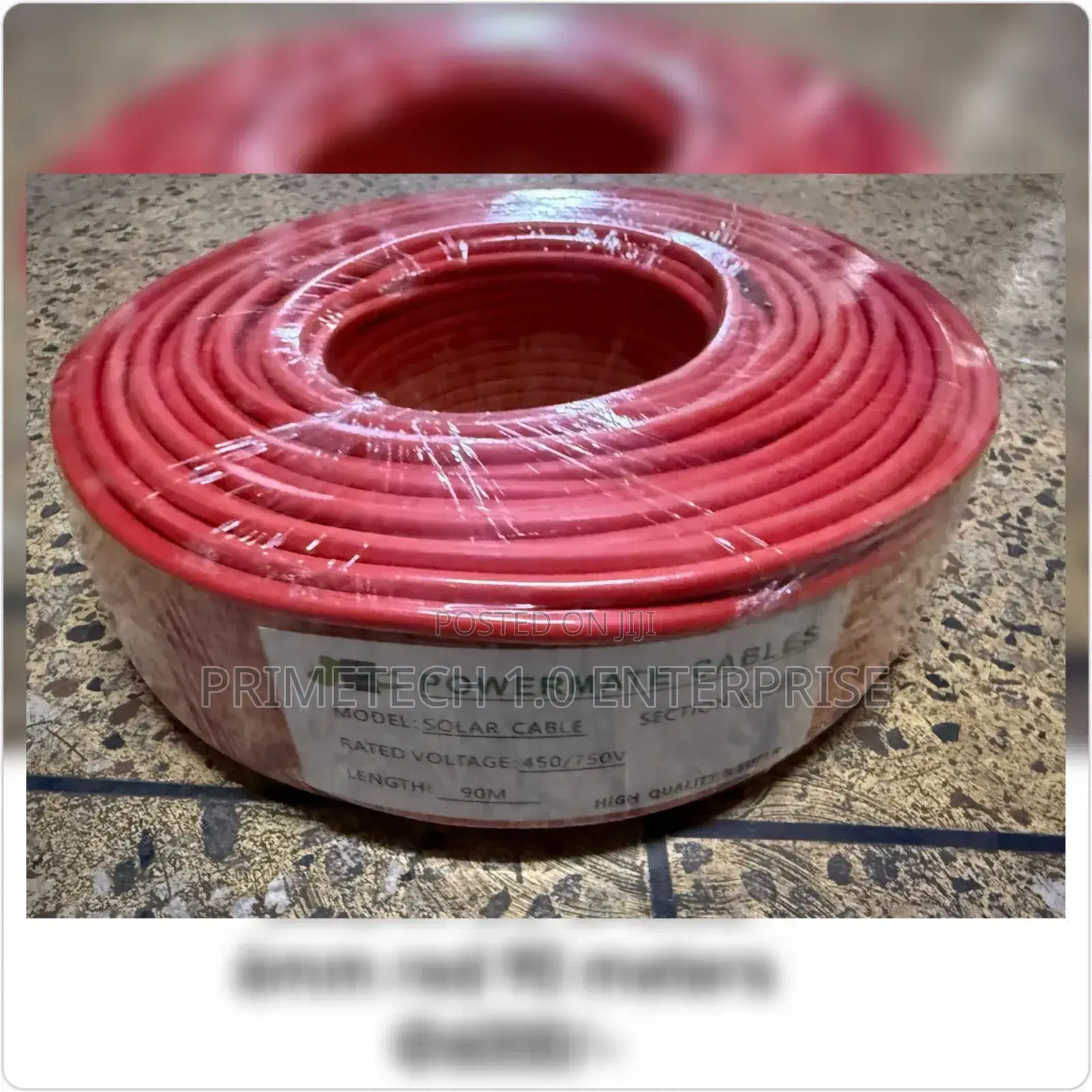 Powermate Solar Dc Cable 6mm Red 90m Cable