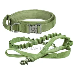 Outdoor Tactical Service Dog Collar and Leash Set