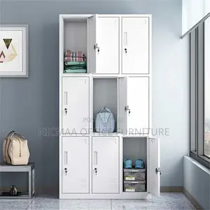 Sturdy 9-Door Metal Locker Cabinet