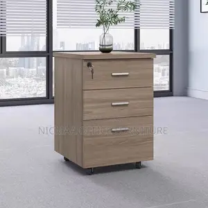 Elegant 3-Drawer Mobile Filing Cabinet Pedestal