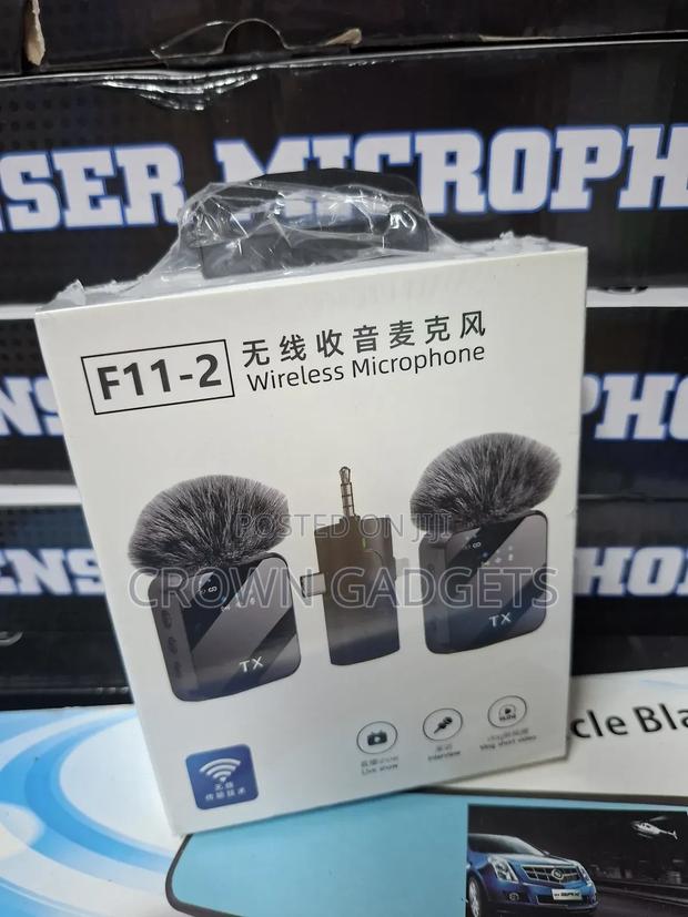 F11-2 Wireless Lavalier Mic 3-in-1 Clip-on With Noise Cancel