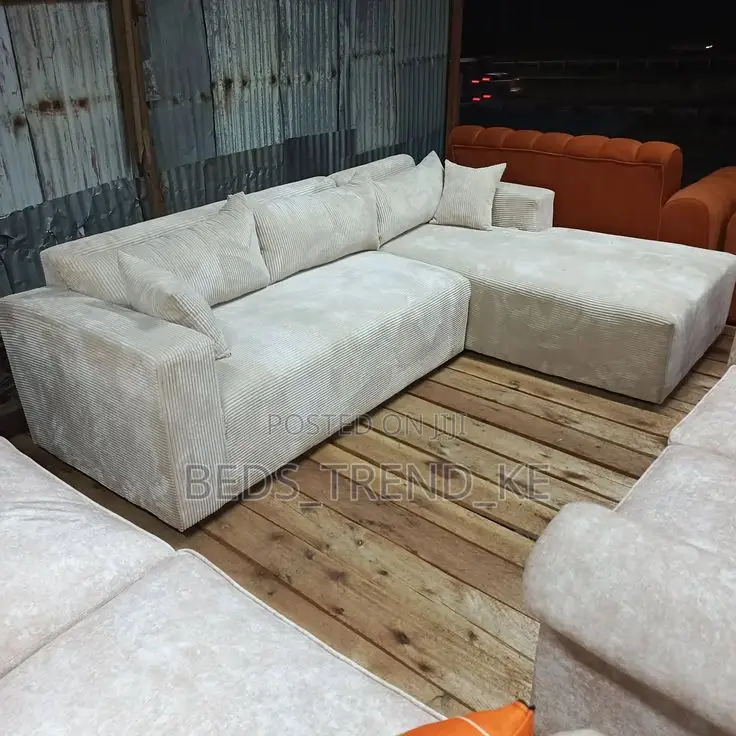 Inviting Warm 6 Seater L Seat Sofa