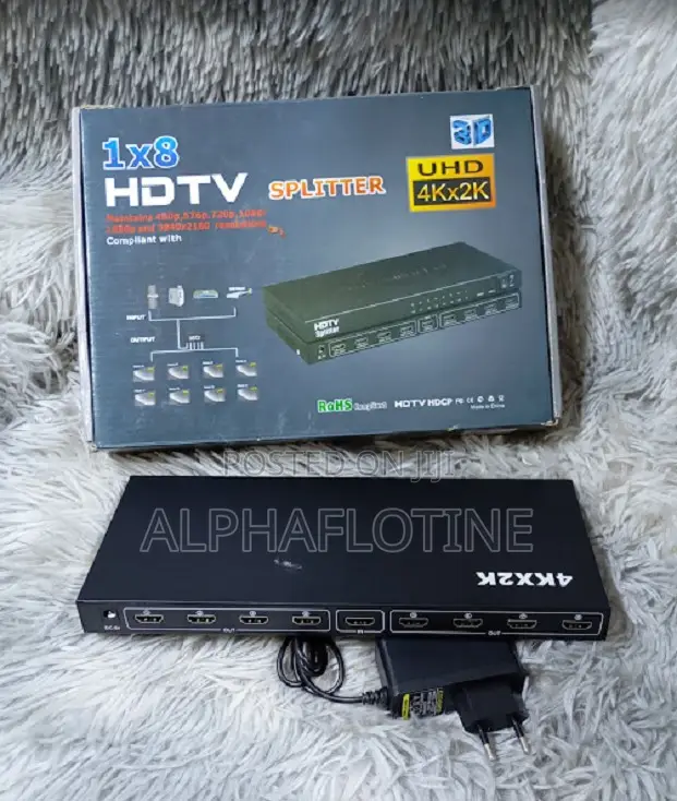 Hdmi Splitter 1x8,1in 8out Hdmi Port, Supports 3d 4kx Full Hd 1080p