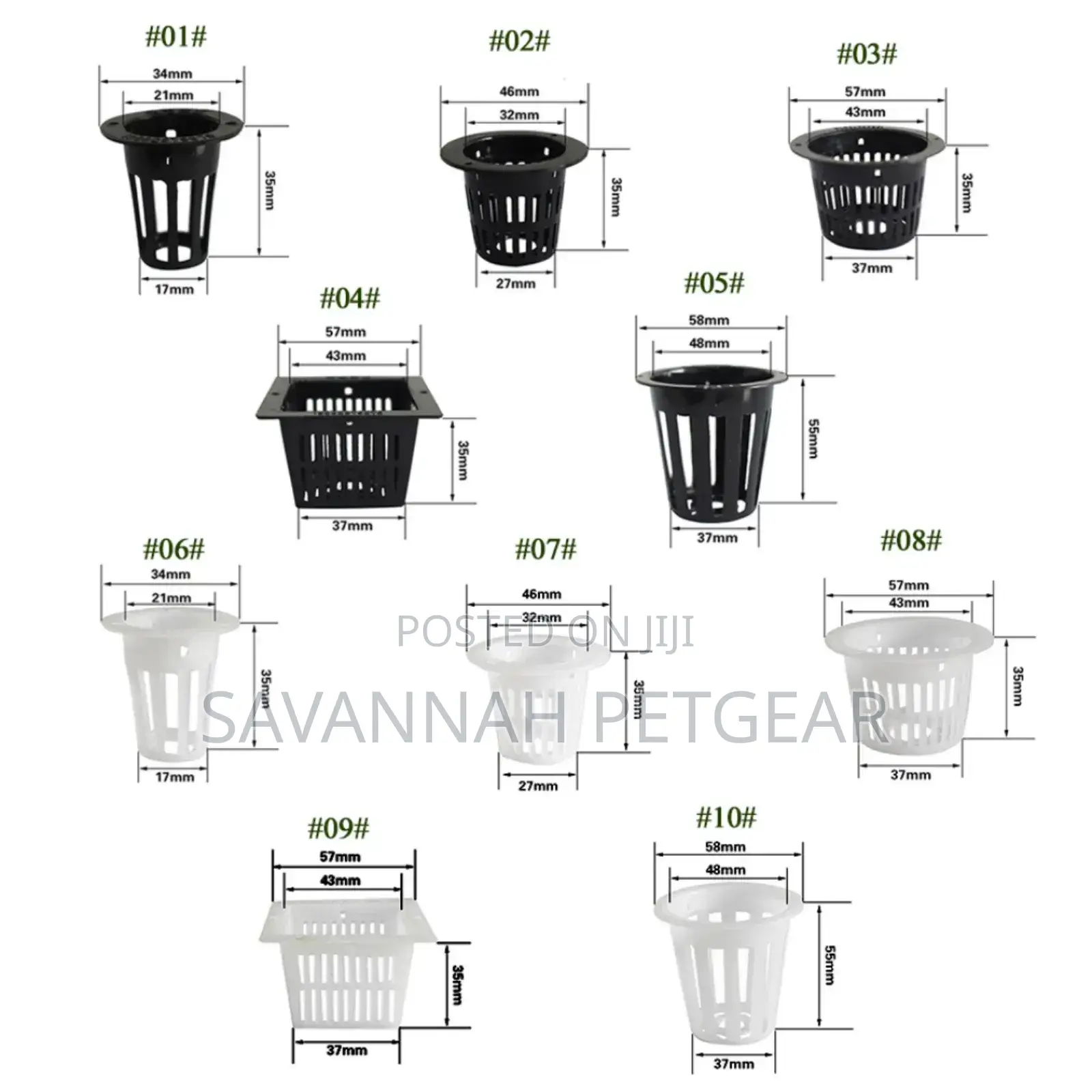 45*45mm Mesh Pot Net Cup Basket For Hydroponic System