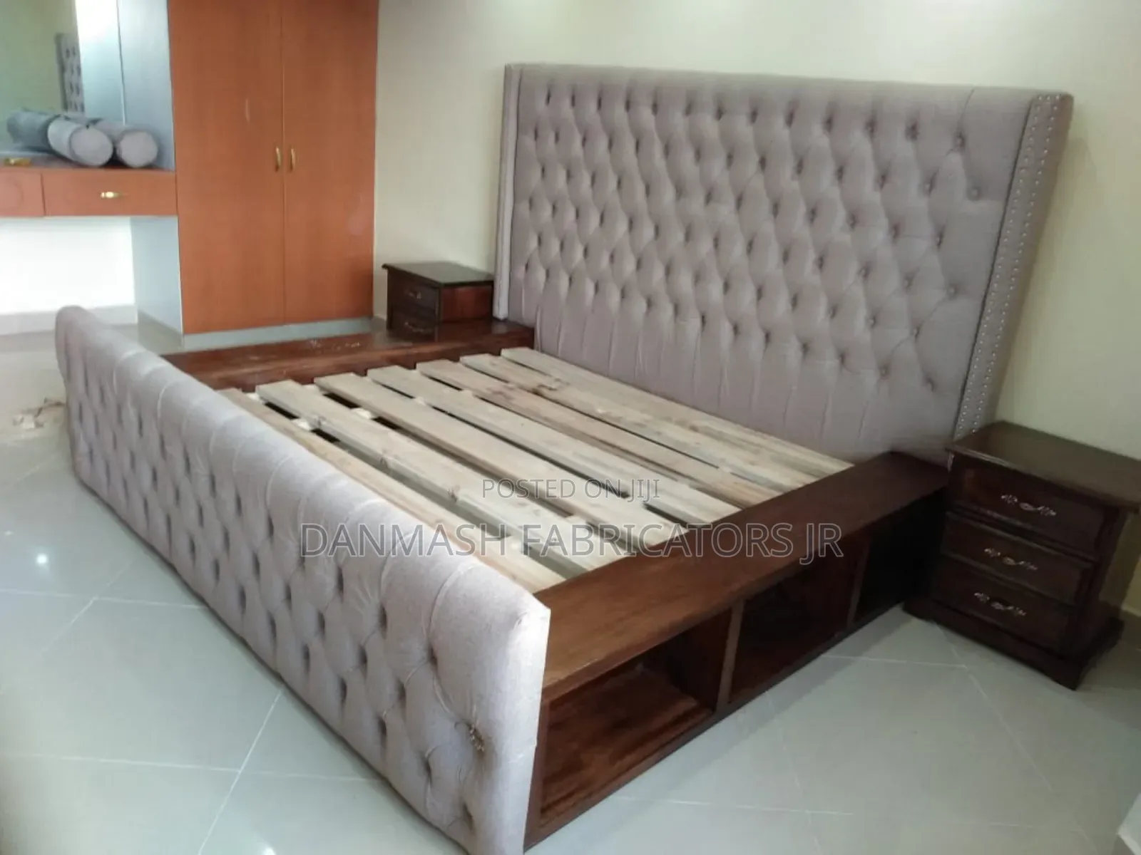 Elegant 6x6 Upholstered Bed With Storage