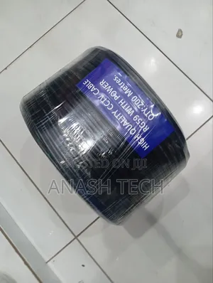 CCTV Rg59 Coaxial Cable With Power 200m Reel- Black