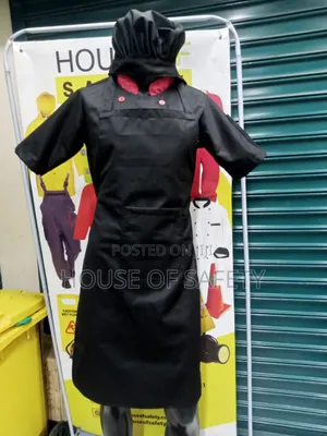 Black and Red Chef Coats Easy to Clean