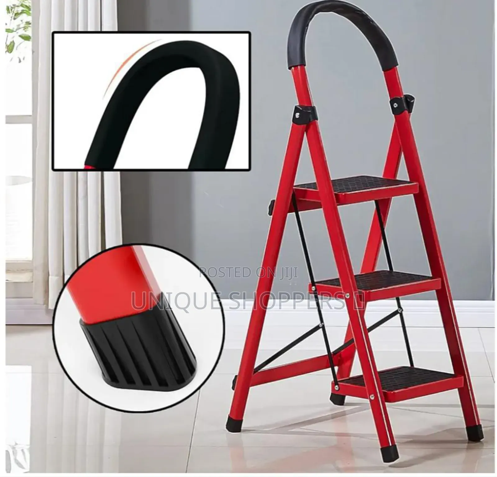 Quality 3 Step Ladder, Folding Step Stool With Wide Anti-Slip Pedal