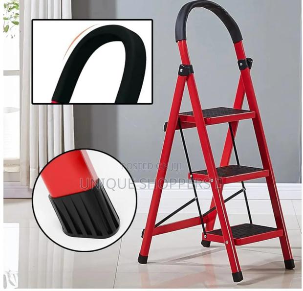 Quality 3 Step Ladder, Folding Step Stool With Wide Anti-Slip Pedal