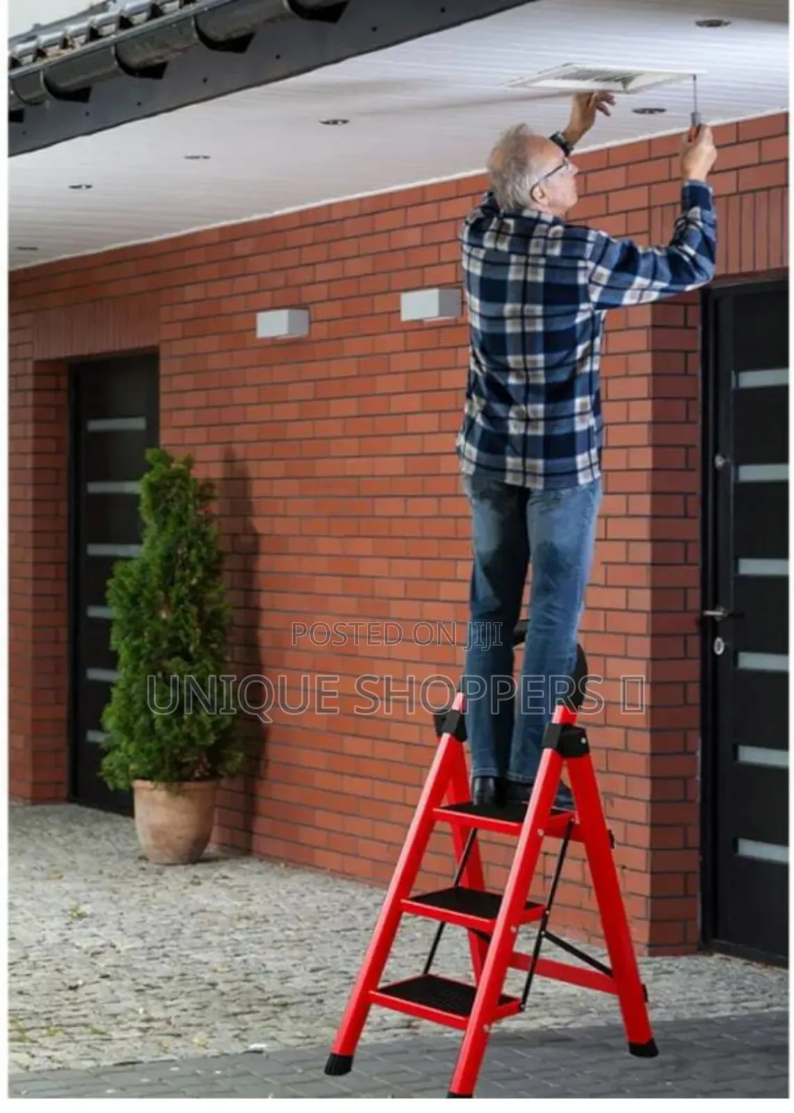 Quality 3 Step Ladder, Folding Step Stool With Wide Anti-Slip Pedal