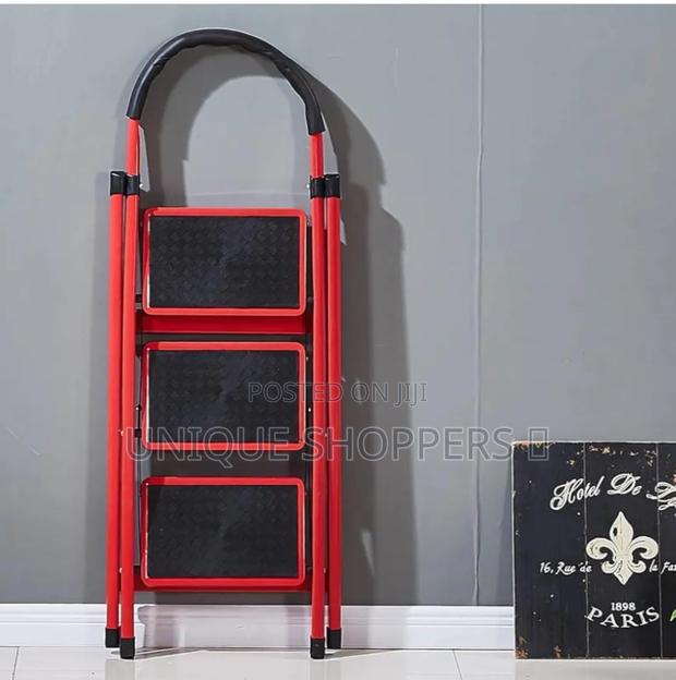 Quality 3 Step Ladder, Folding Step Stool With Wide Anti-Slip Pedal - thumbnail 3