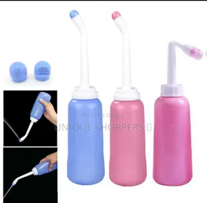 2 Way 500ml Portable Travel Handheld Bidet Sprayer Bottle Nozzle Toile