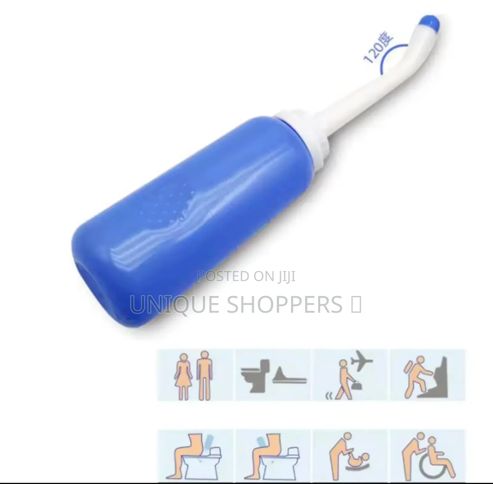 2 Way 500ml Portable Travel Handheld Bidet Sprayer Bottle Nozzle Toile