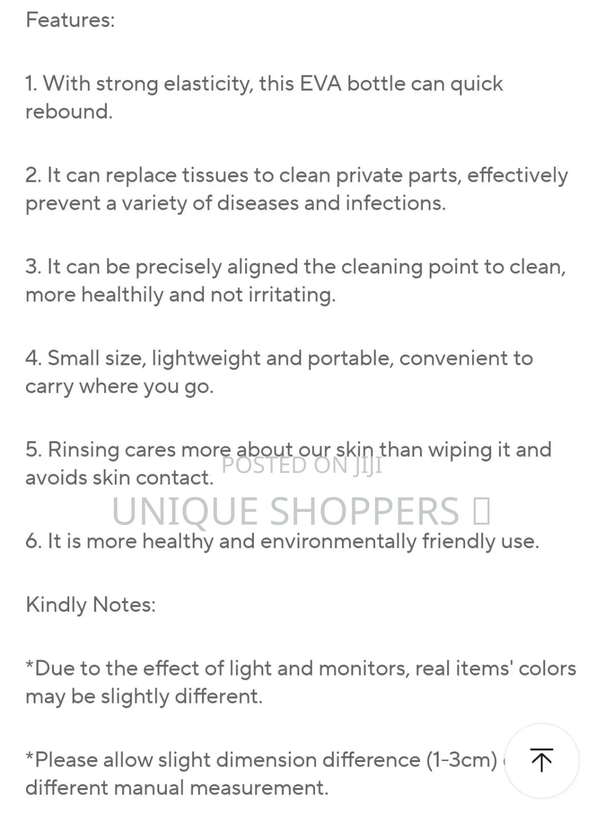 2 Way 500ml Portable Travel Handheld Bidet Sprayer Bottle Nozzle Toile