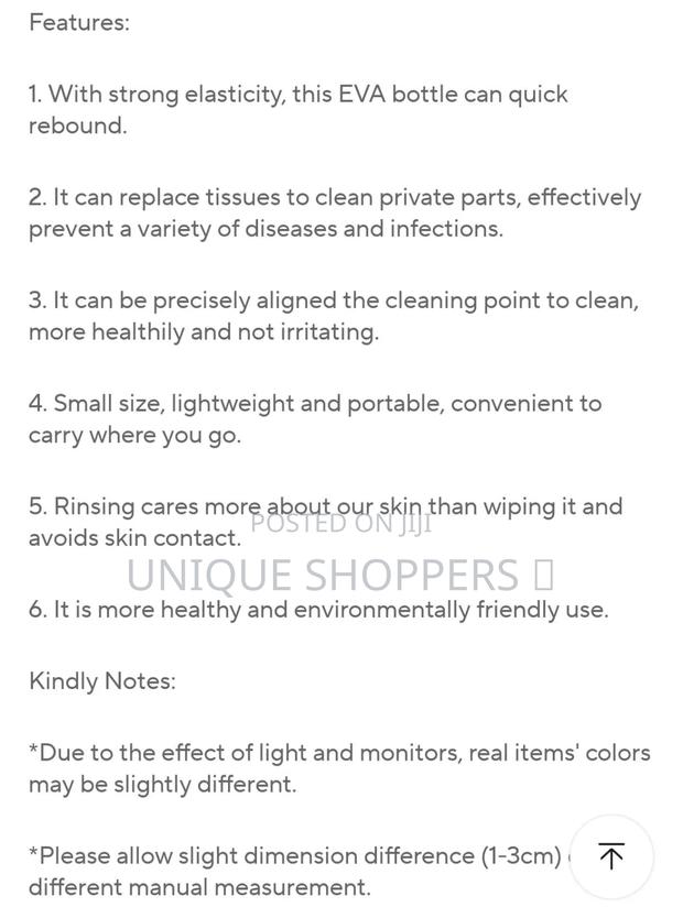 2 Way 500ml Portable Travel Handheld Bidet Sprayer Bottle Nozzle Toile - thumbnail 6