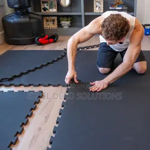Non-Slip Interlocking Gym Flooring – Durable Rubber Mats