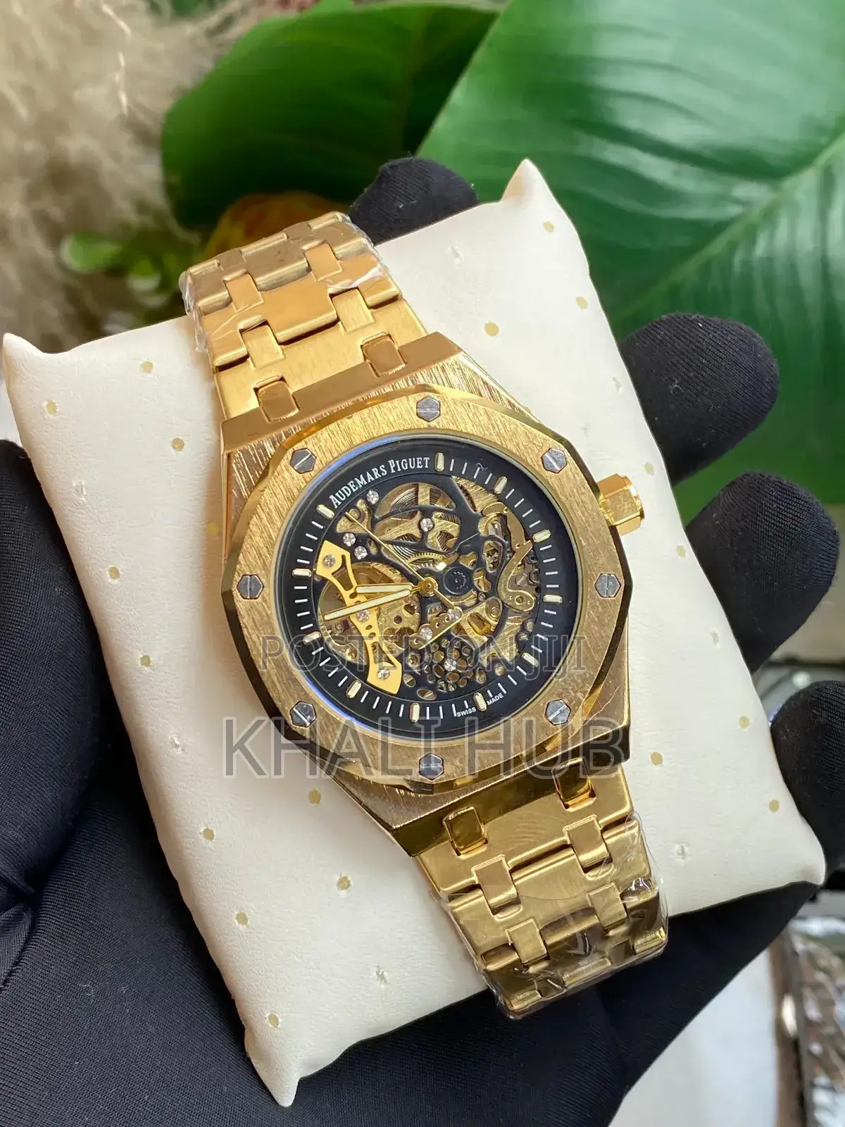 Audemars Piguet Gold Watch With Black Dial, Automatic Audemars Piguet