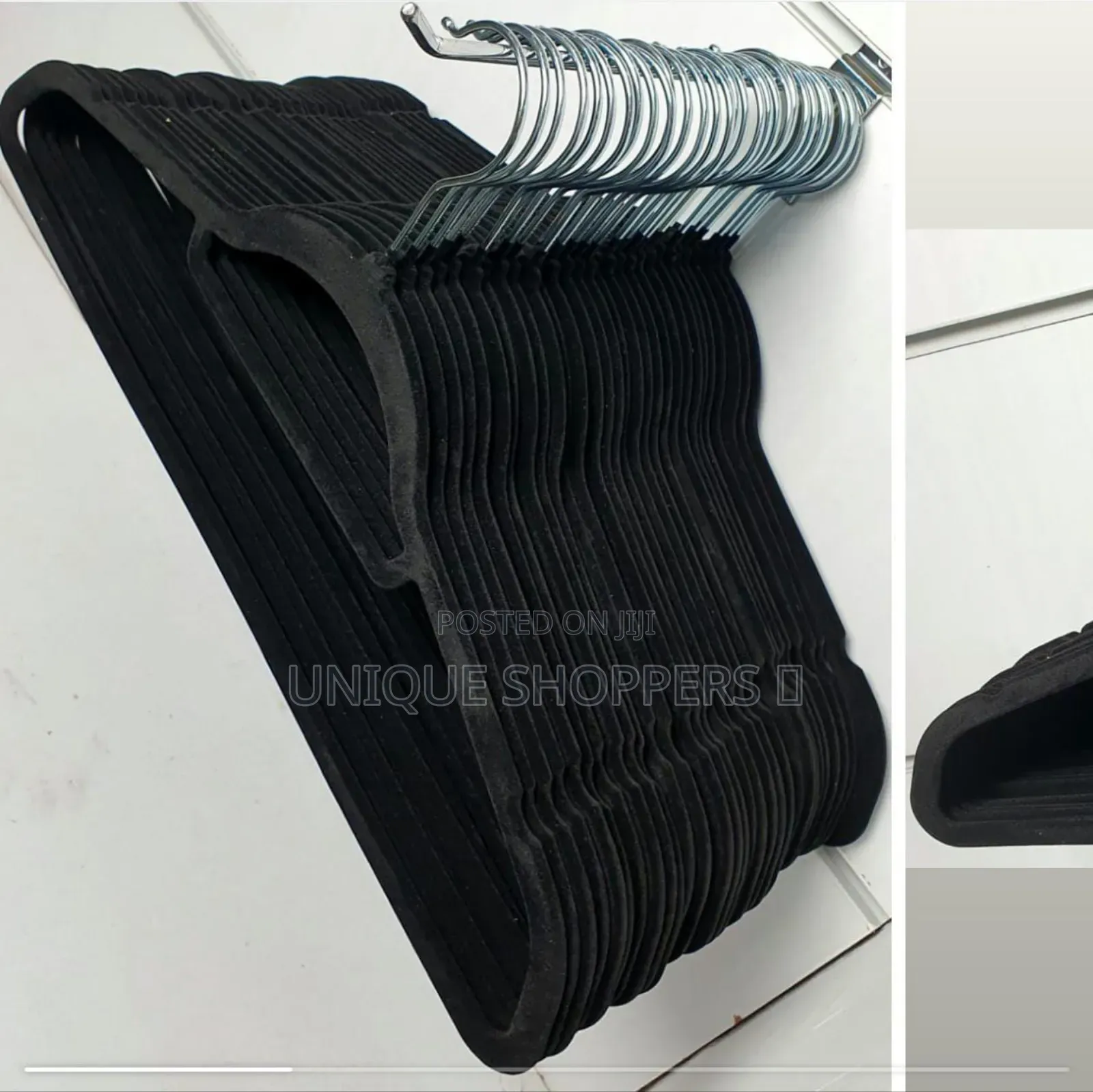 Black Velvet Hangers Set of 10