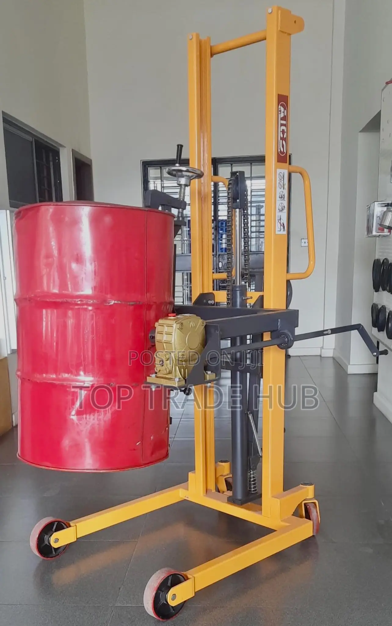 Aico Ads500-1.6m Manual Drum Stacker –500kg Capacity, 1.6m Lift Height