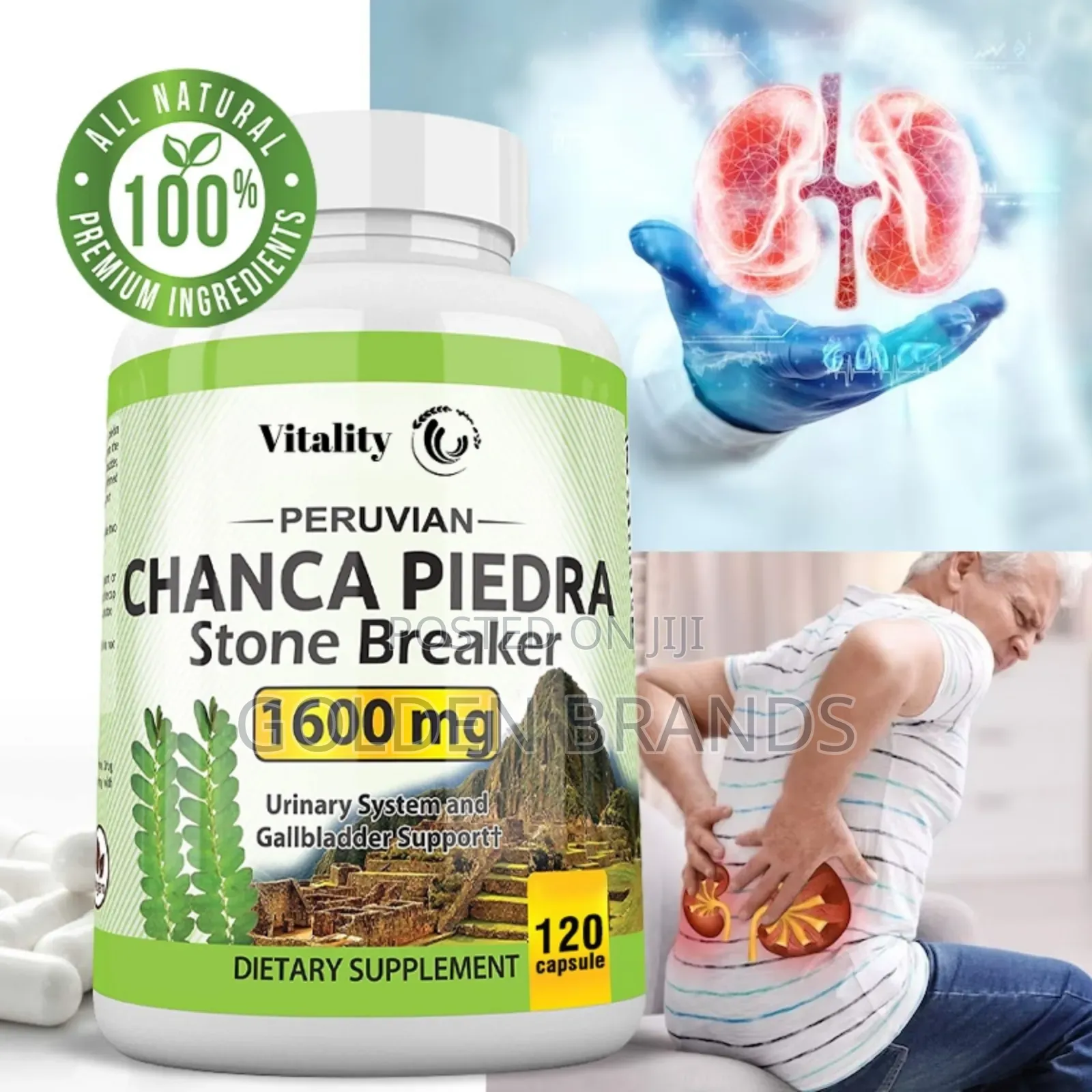 Superior 1600mg Kidney Stones Breaker 120 Capsules