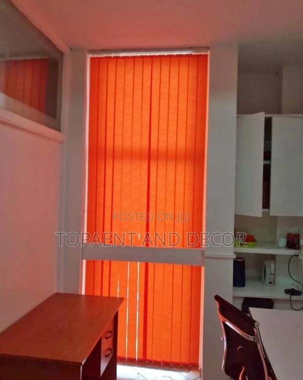 Custom Vertical Blinds Fits on a Long Window - main view