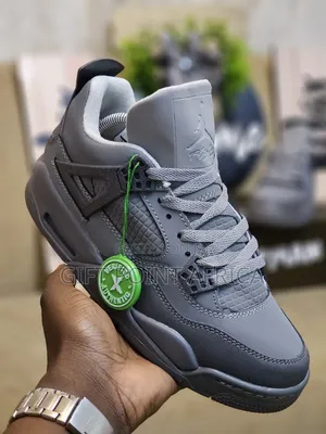 Jordan 4"White Cement " 1st Leather