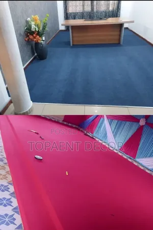 Blue and Red Soft Steps. Warm Sorounding Delta Wall to Wall Carpets