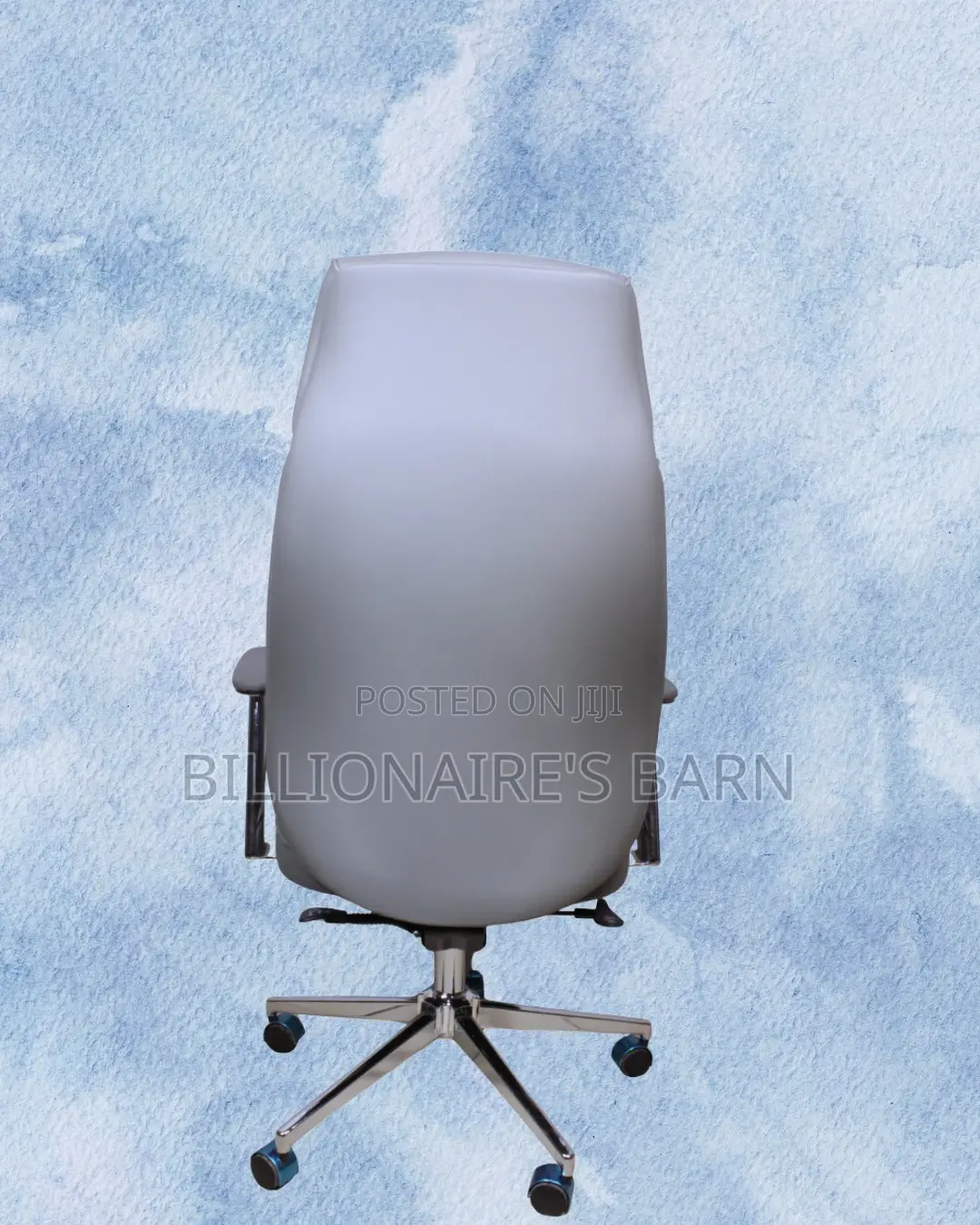 Minimal Grey Executive Leather Office Chair