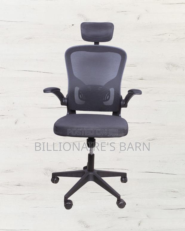 Comfy Grey Ergonomic Office Chair | Lumbar Support - thumbnail 4