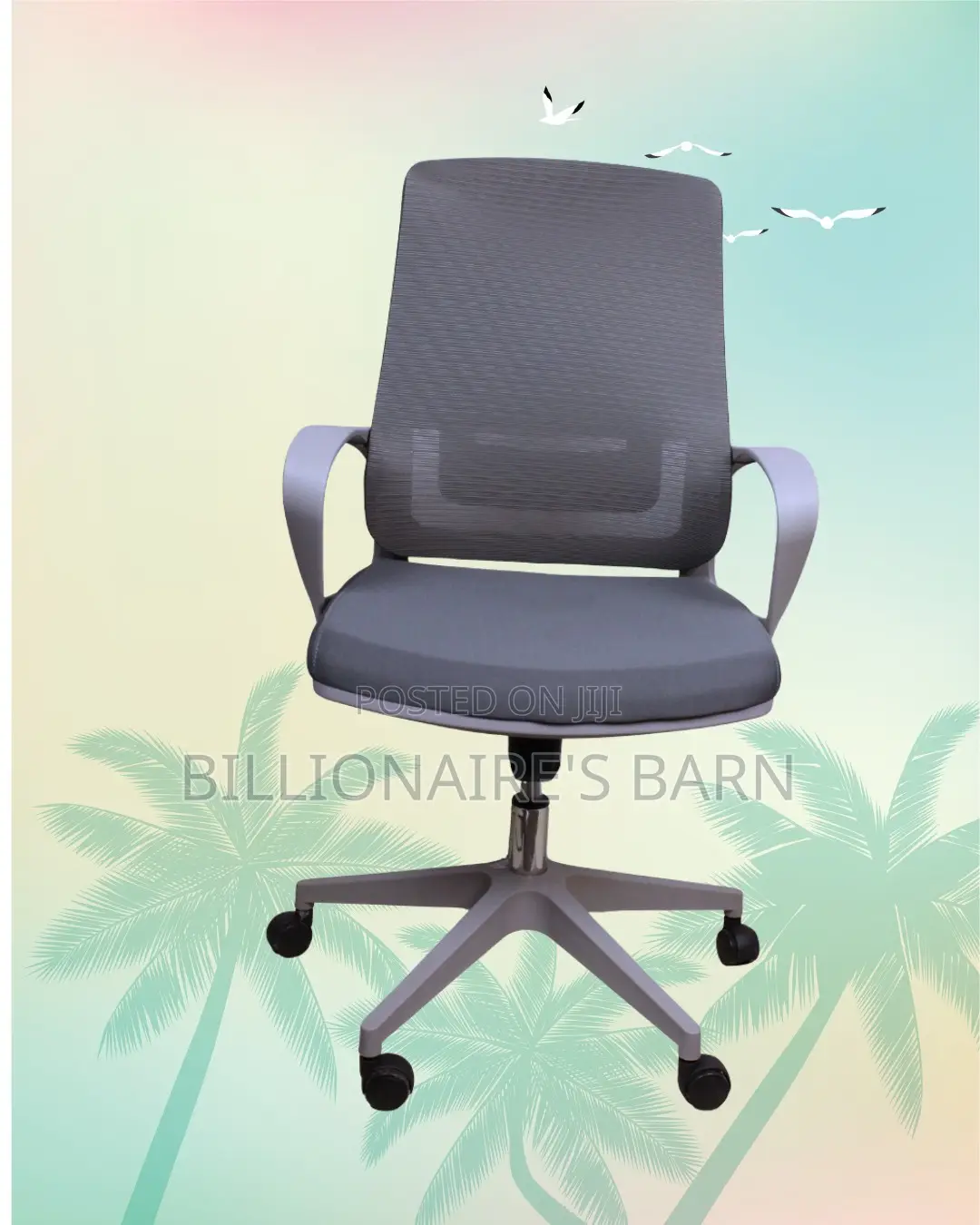 Orthopedic Grey Ergonomic Mesh Office Chair | Lumbar Support