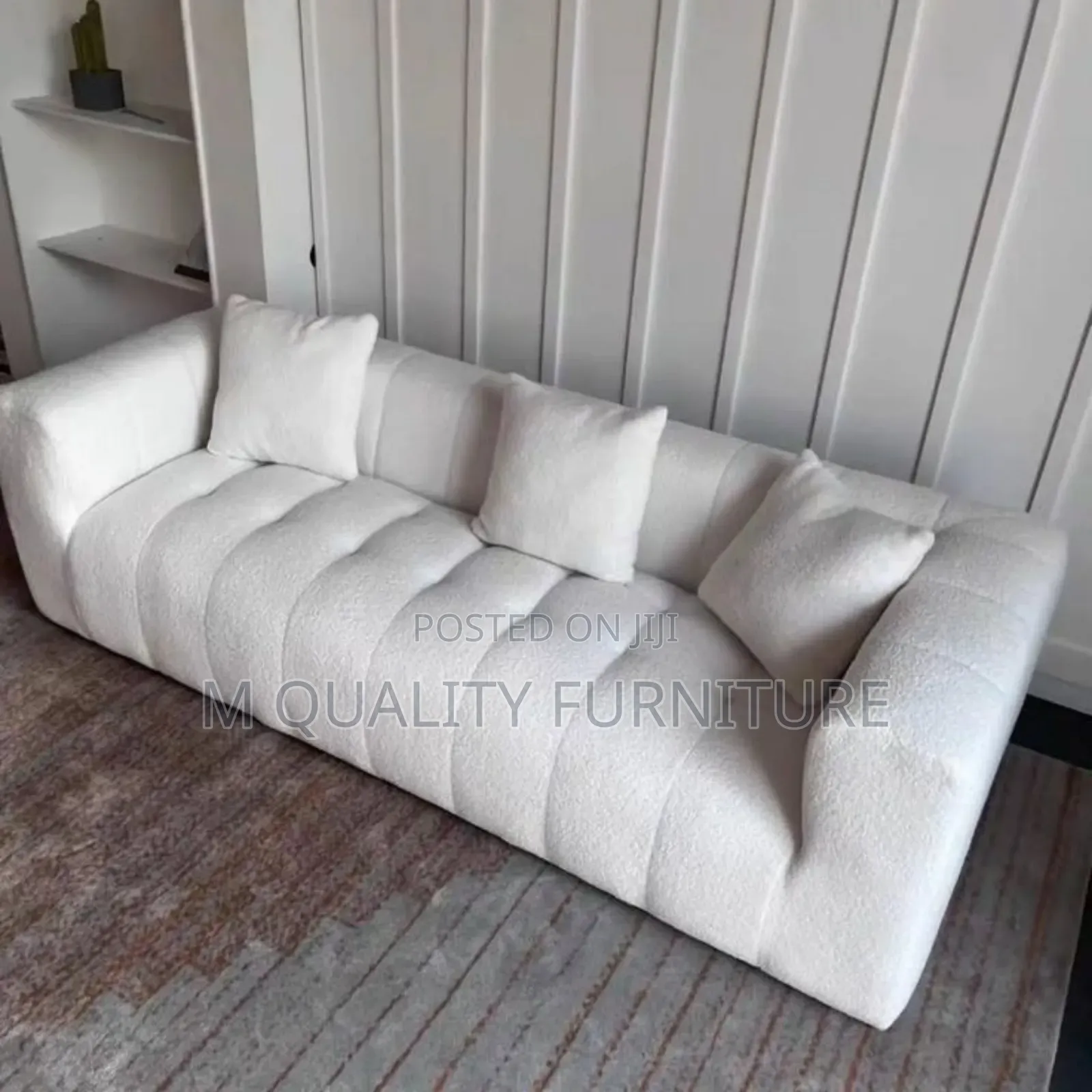 White 3 Seater Indoor Seat