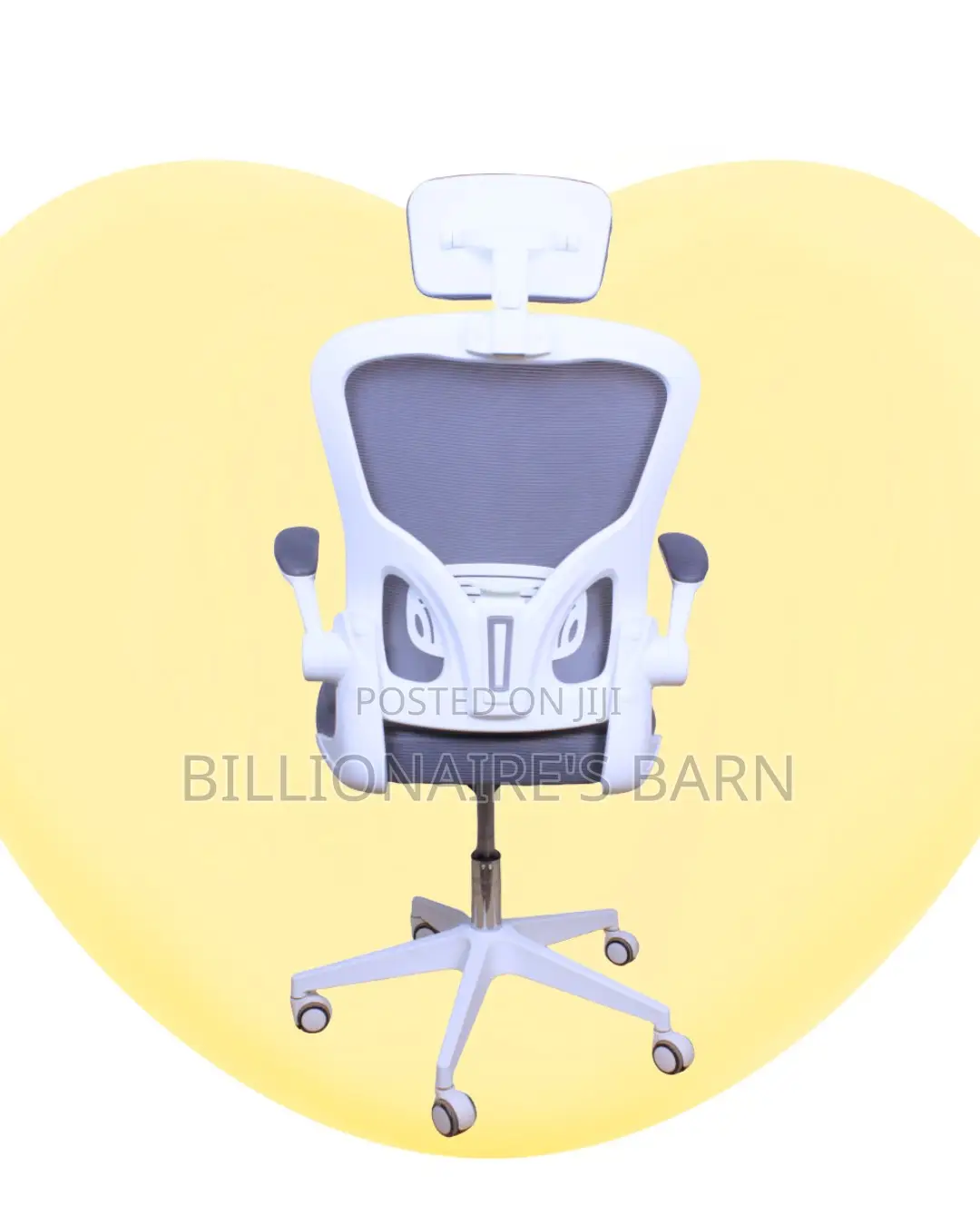 Heavy-Duty White Ergonomic Office Chair | Mesh Backrest