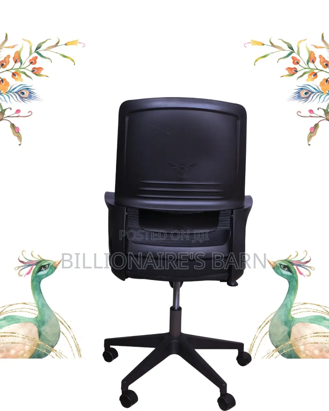 Imported Black Ergonomic Mesh Office Chair | Nylon Castors