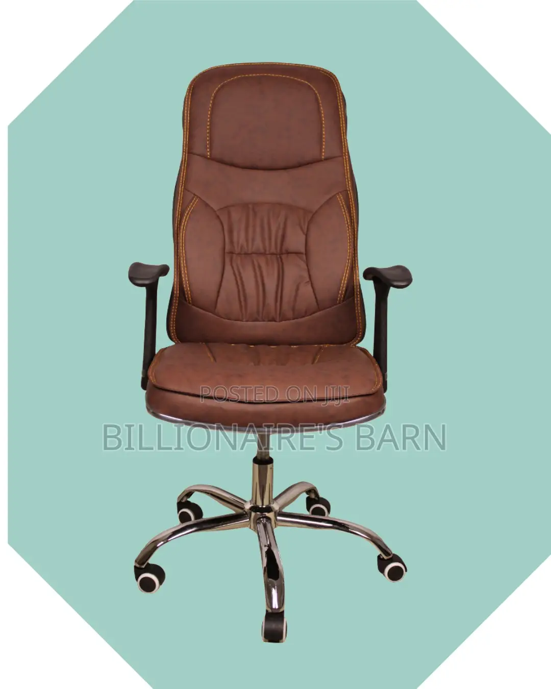 Ergonomic Executive Leather Chair (Space-Saving) — Moving Fast