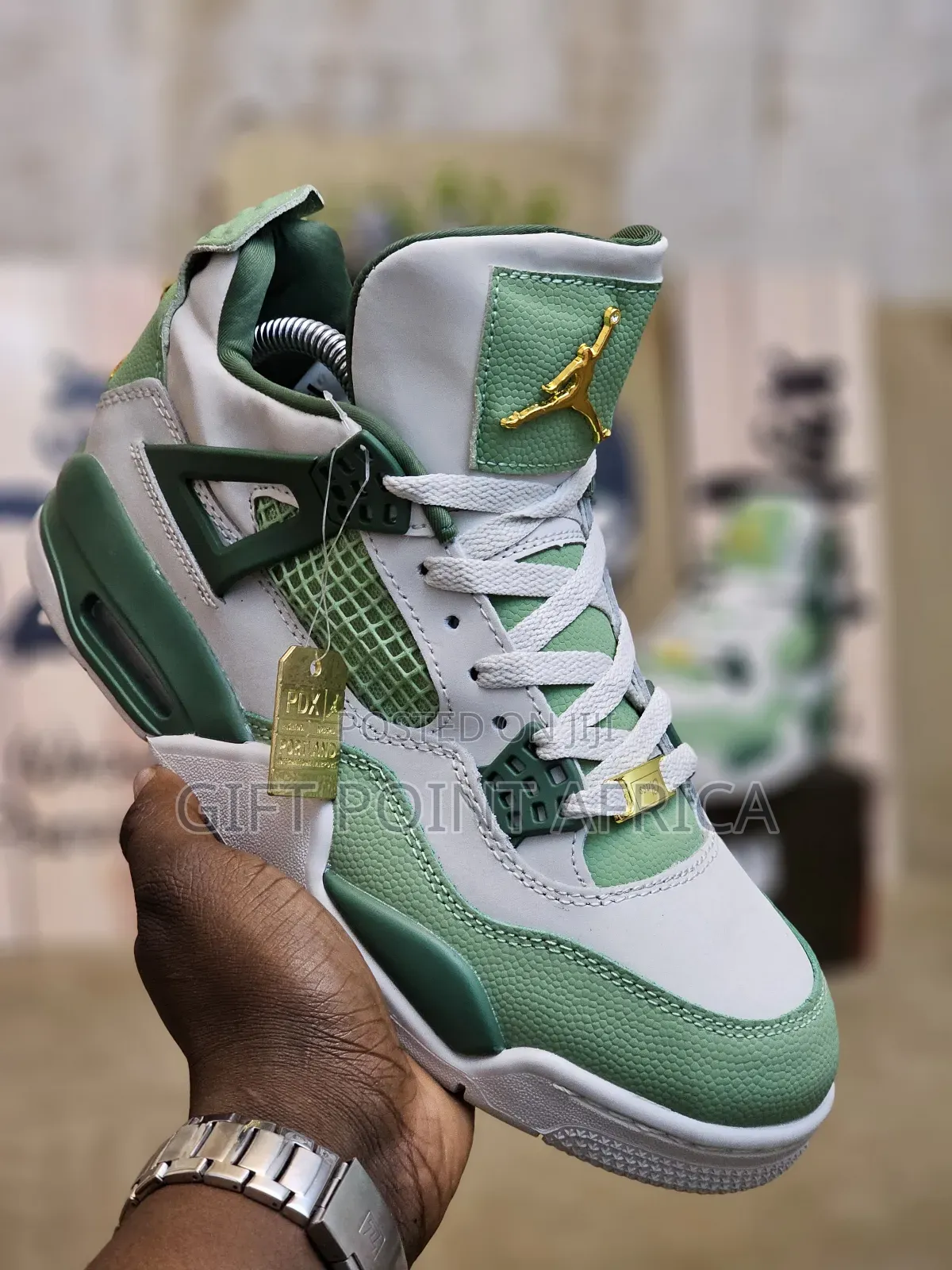Jordan 4 Wet Cement "1st Leather "