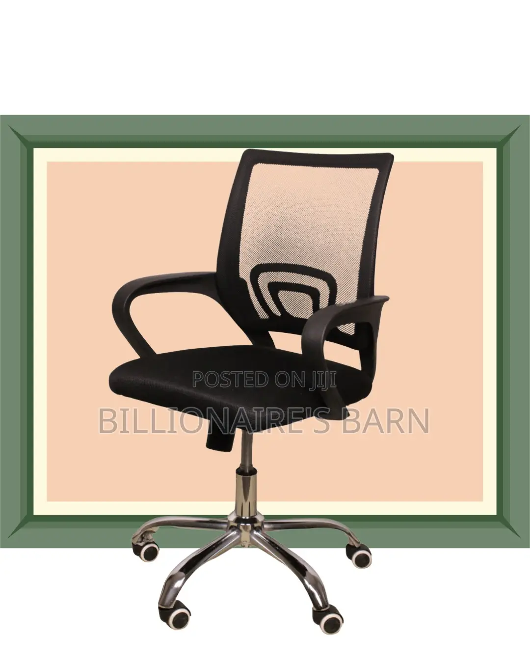 Secretarial Mesh Office Chair | High-Back Swivel Base