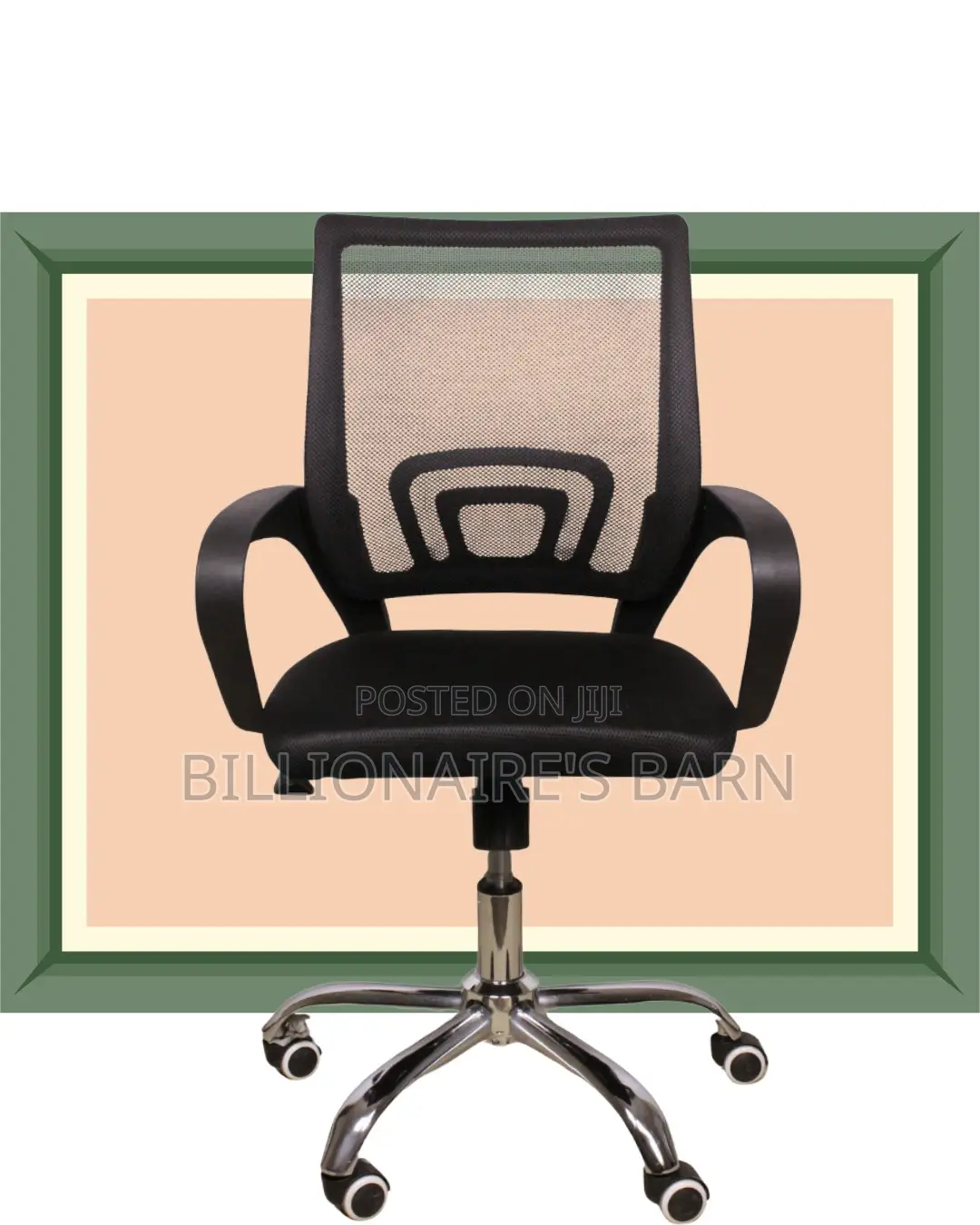 Secretarial Mesh Office Chair | High-Back Swivel Base
