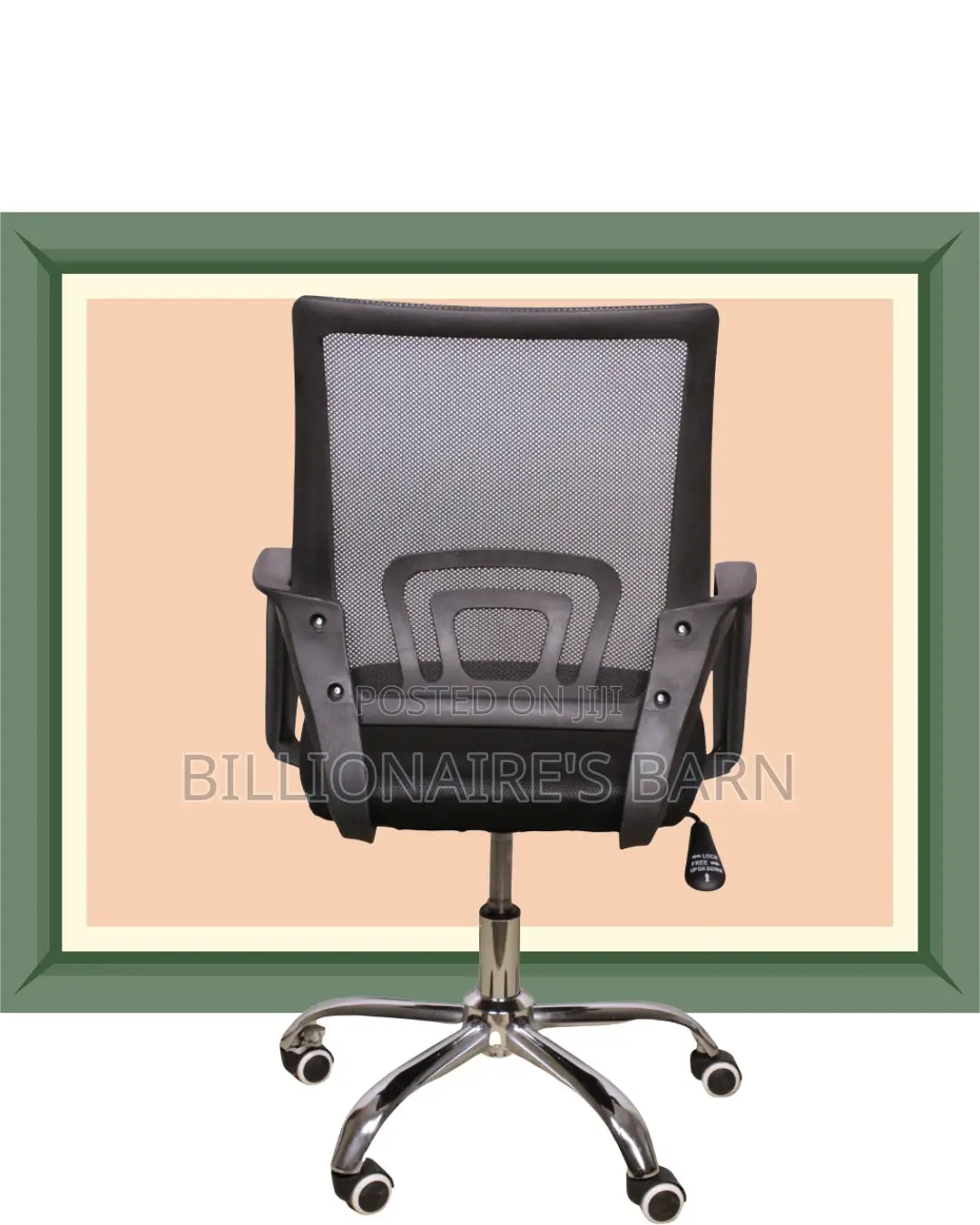 Secretarial Mesh Office Chair | High-Back Swivel Base