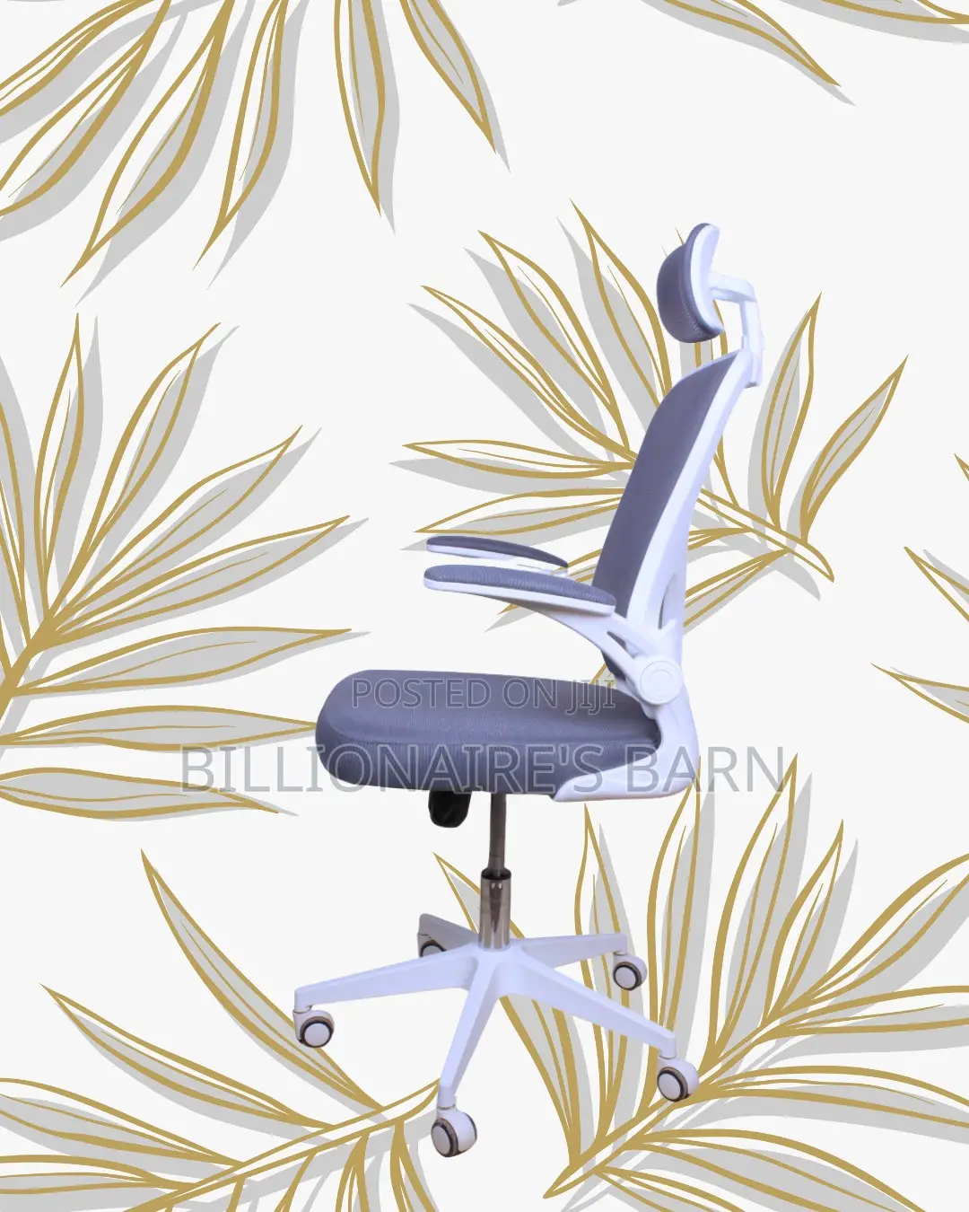 Orthopedic White Ergonomic Office Chair — Relieves Lower Back Pressure