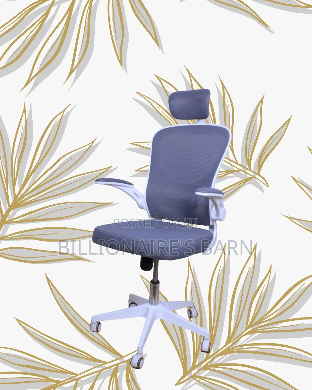 Orthopedic White Ergonomic Office Chair — Relieves Lower Back Pressure