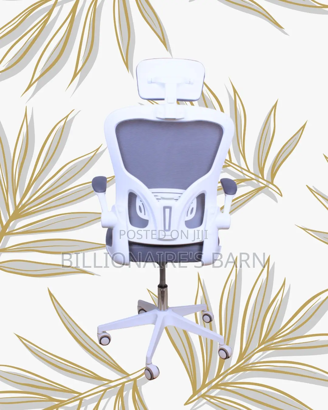 Orthopedic White Ergonomic Office Chair — Relieves Lower Back Pressure