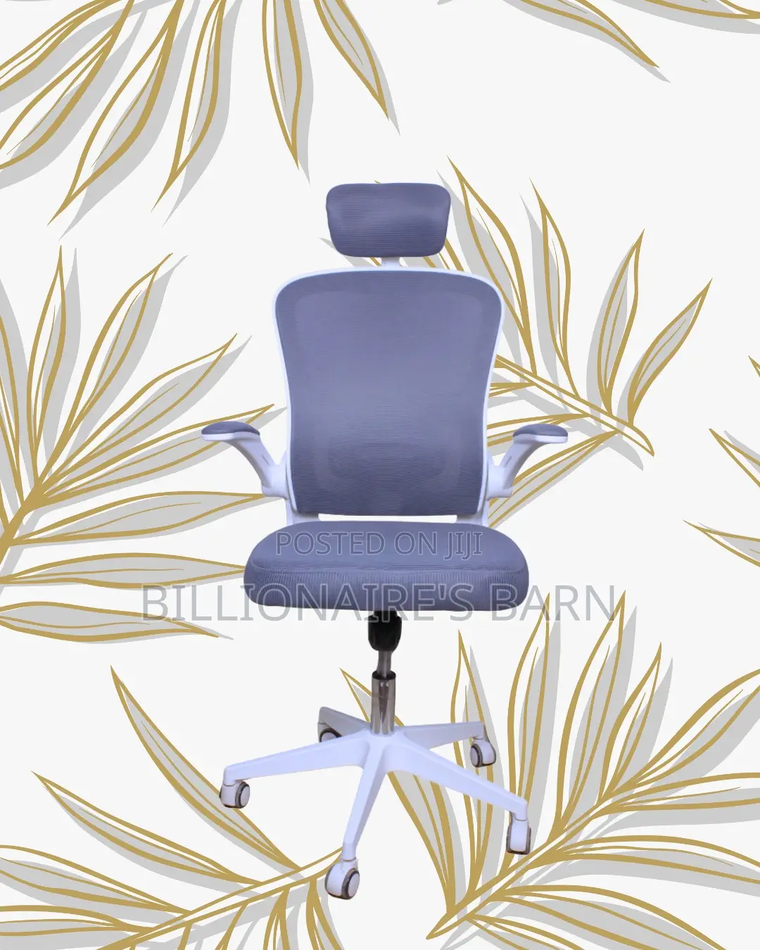 Orthopedic White Ergonomic Office Chair — Relieves Lower Back Pressure