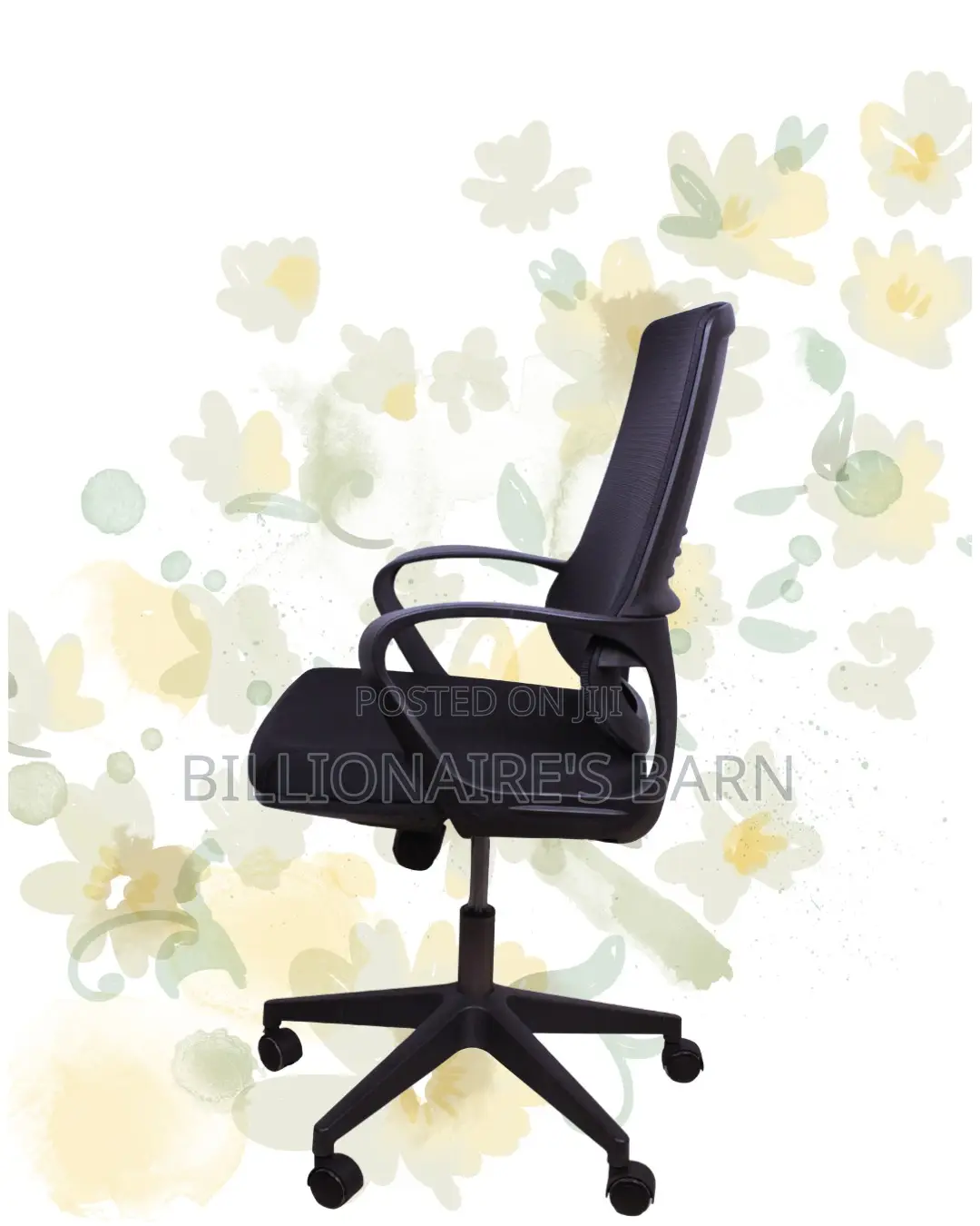 Black Ergonomic Mesh Office Chair | Ergonomic Headrest Support