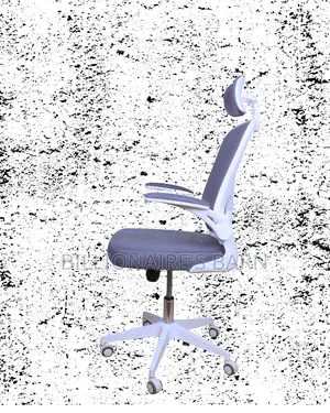 High-Back White Ergonomic Office Chair — Easy to Clean