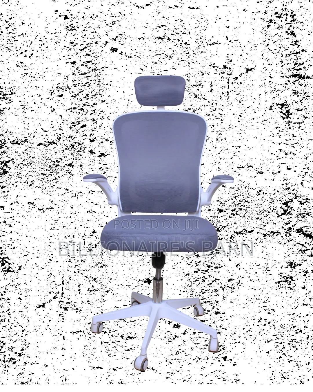 High-Back White Ergonomic Office Chair — Easy to Clean