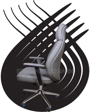 Comfy Grey Executive Leather Office Chair